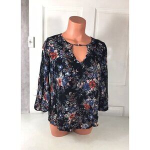 American Eagle Outfitters Floral Blouse Womens XS